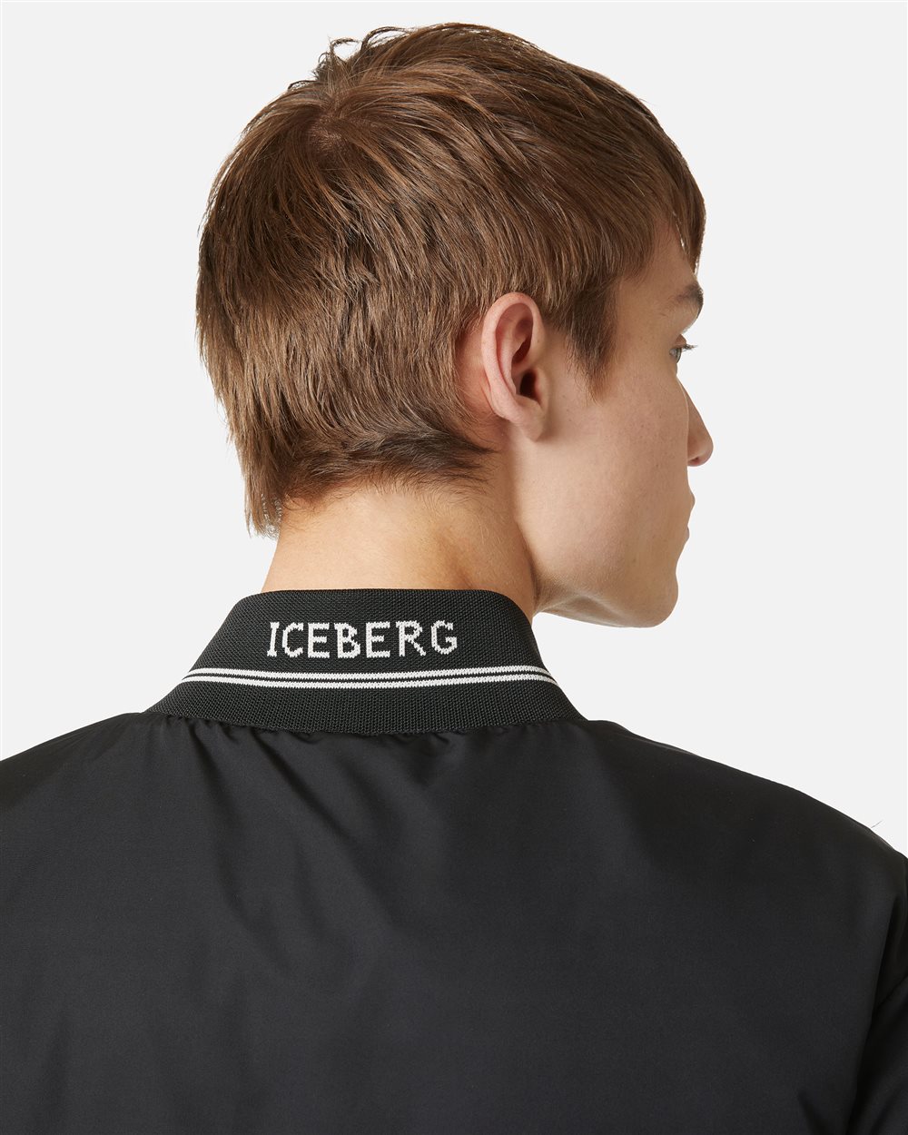 Black reversible padded jacket - Iceberg - Official Website