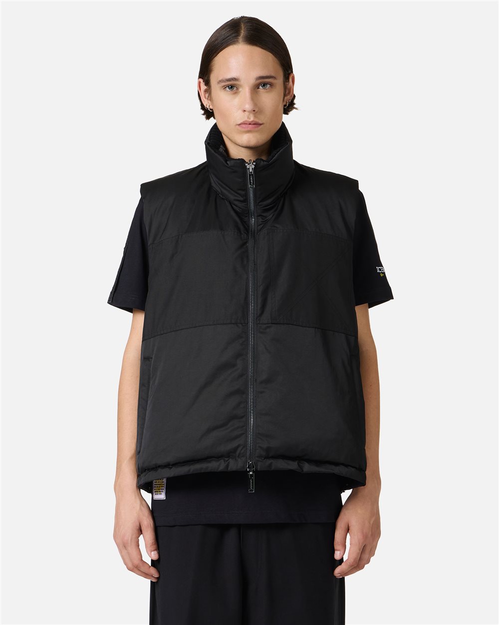 Black padded reversible vest - Iceberg - Official Website