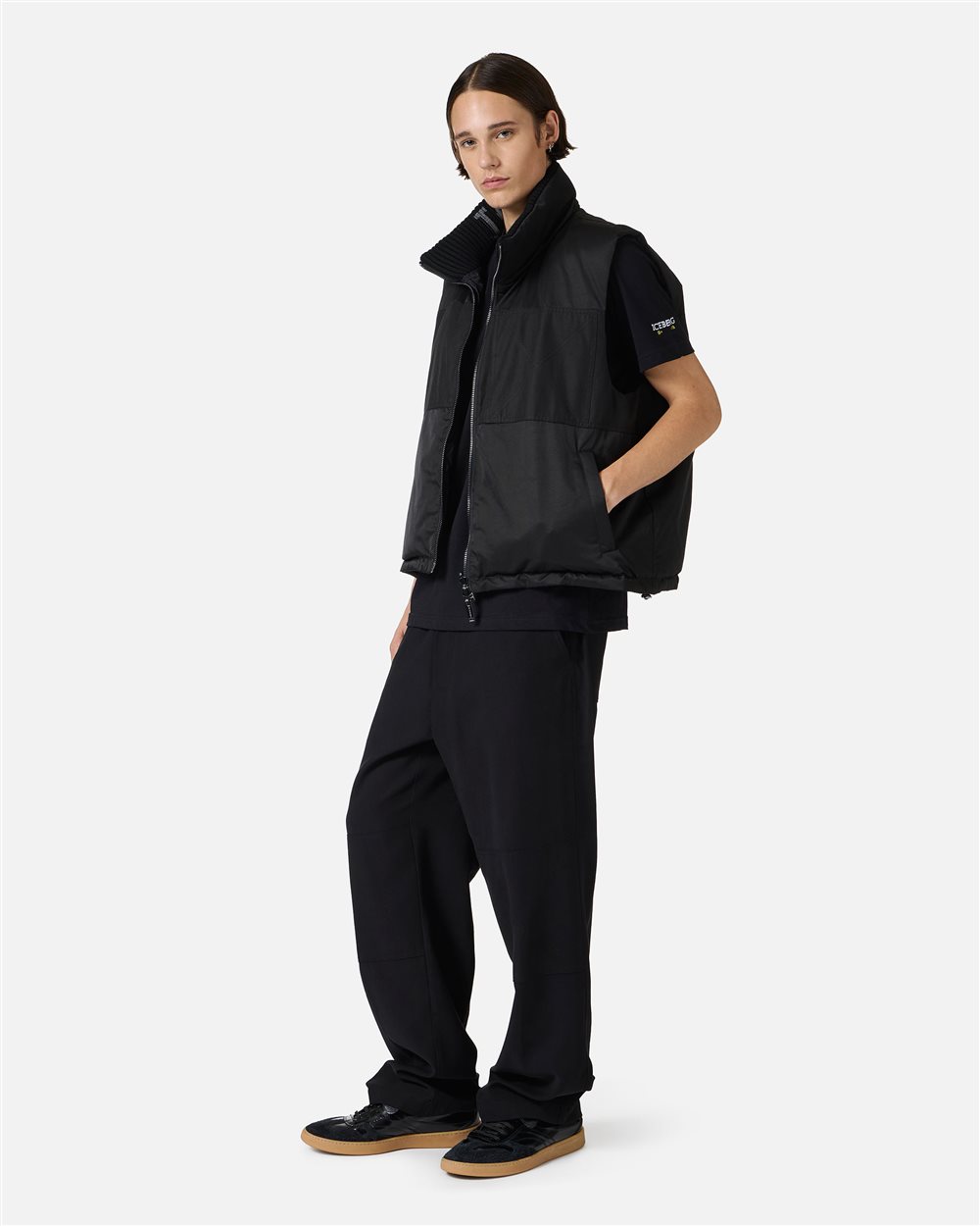Black padded reversible vest - Iceberg - Official Website