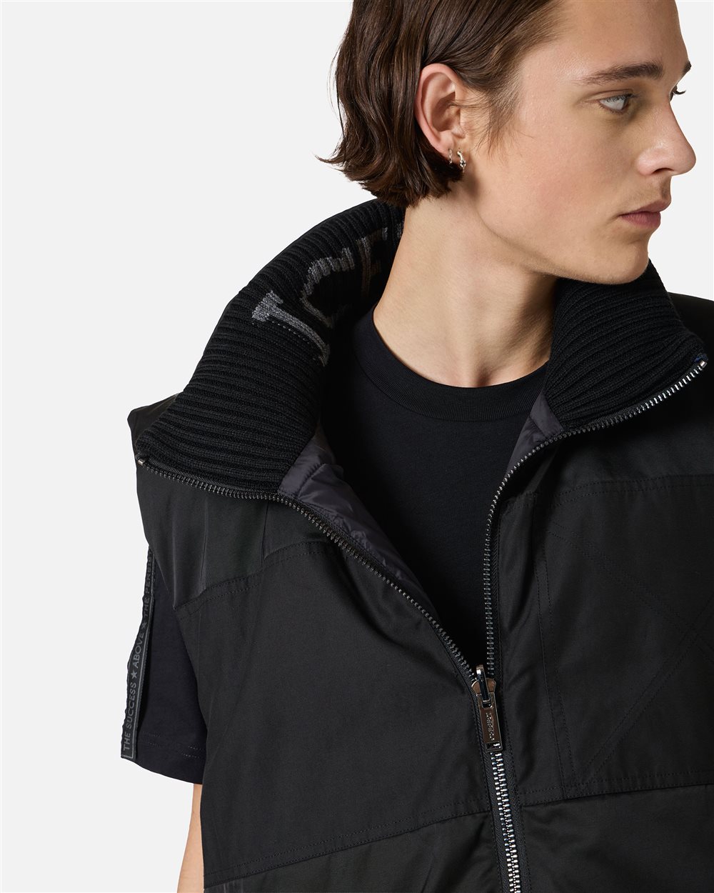 Black padded reversible vest - Iceberg - Official Website