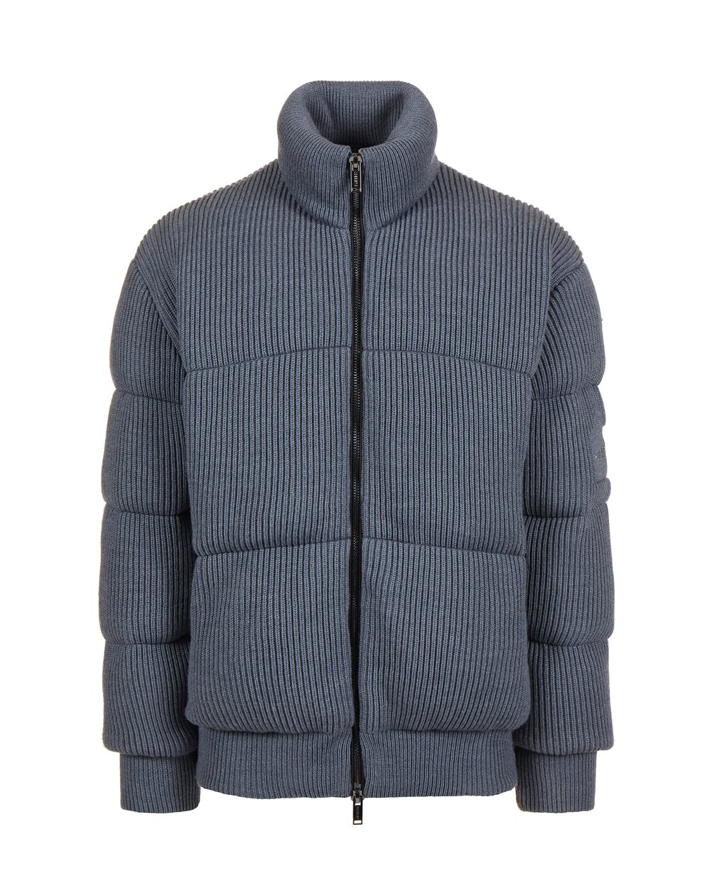 Melange grey full knit color block jacket - Iceberg - Official Website