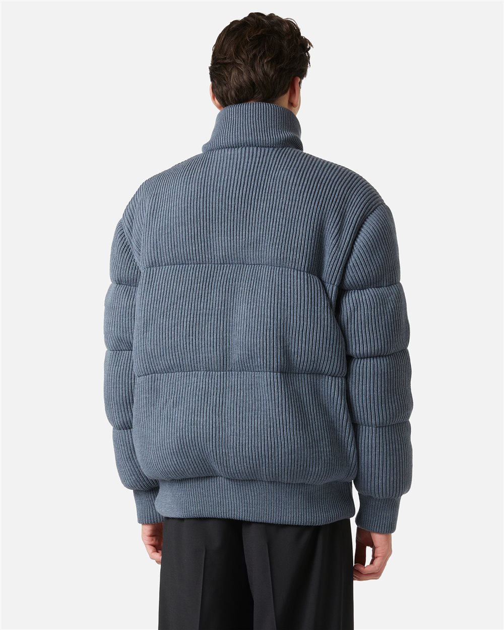 Grau melierte Strickjacke mit Farbblockdesign - Iceberg - Official Website