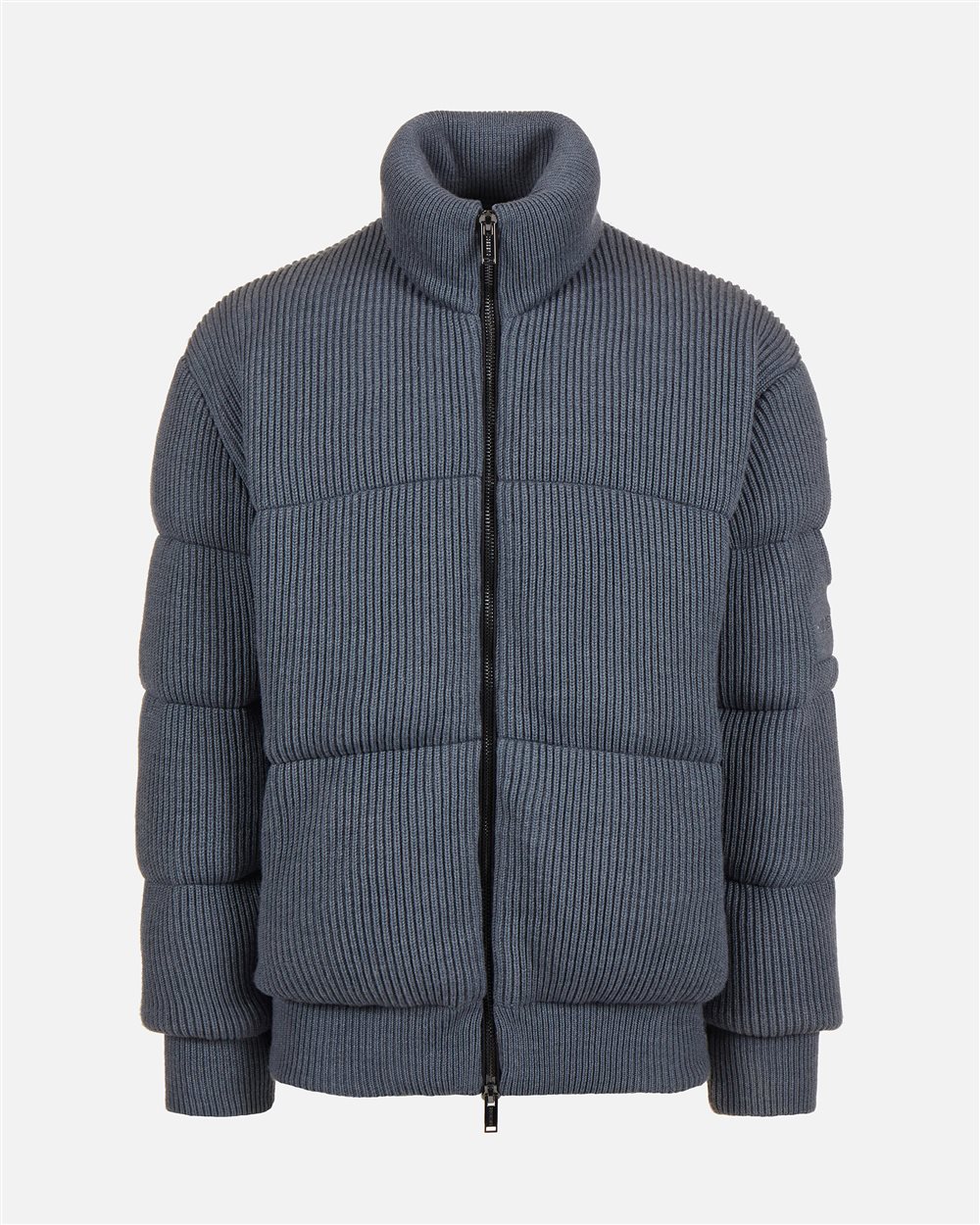 Grau melierte Strickjacke mit Farbblockdesign - Iceberg - Official Website