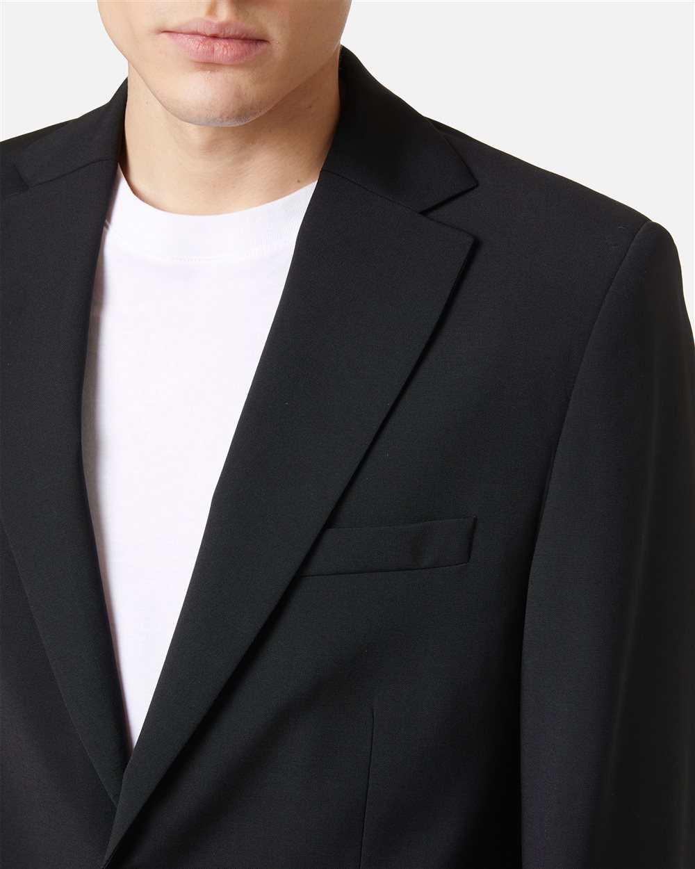 Regular fit black jacket in cool wool - Iceberg - Official Website