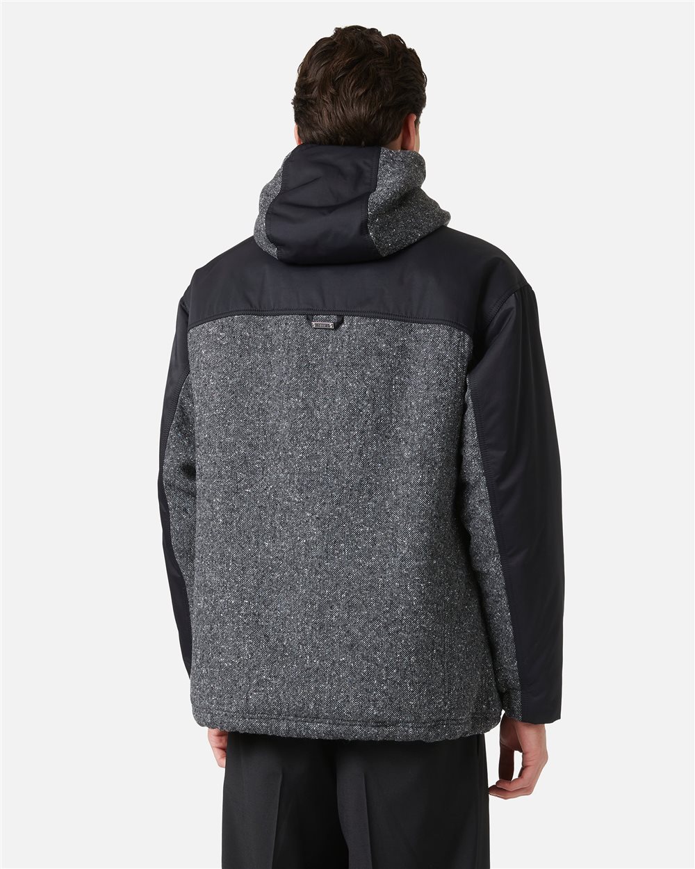 Comfort fit jacket in a mix of fabrics and greys: sophisticated lightness and functionality - Iceberg - Official Website