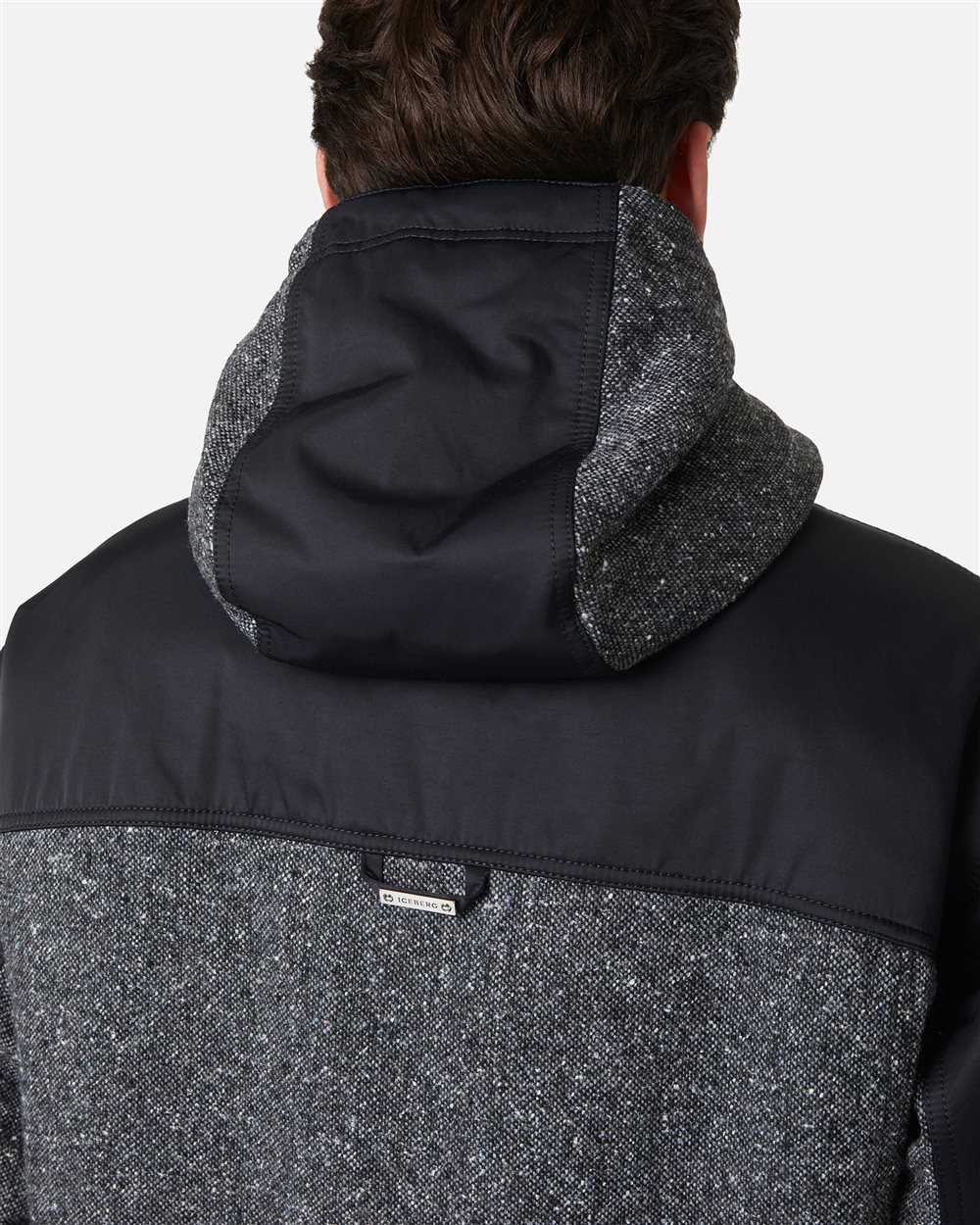Comfort fit jacket in a mix of fabrics and greys: sophisticated lightness and functionality - Iceberg - Official Website