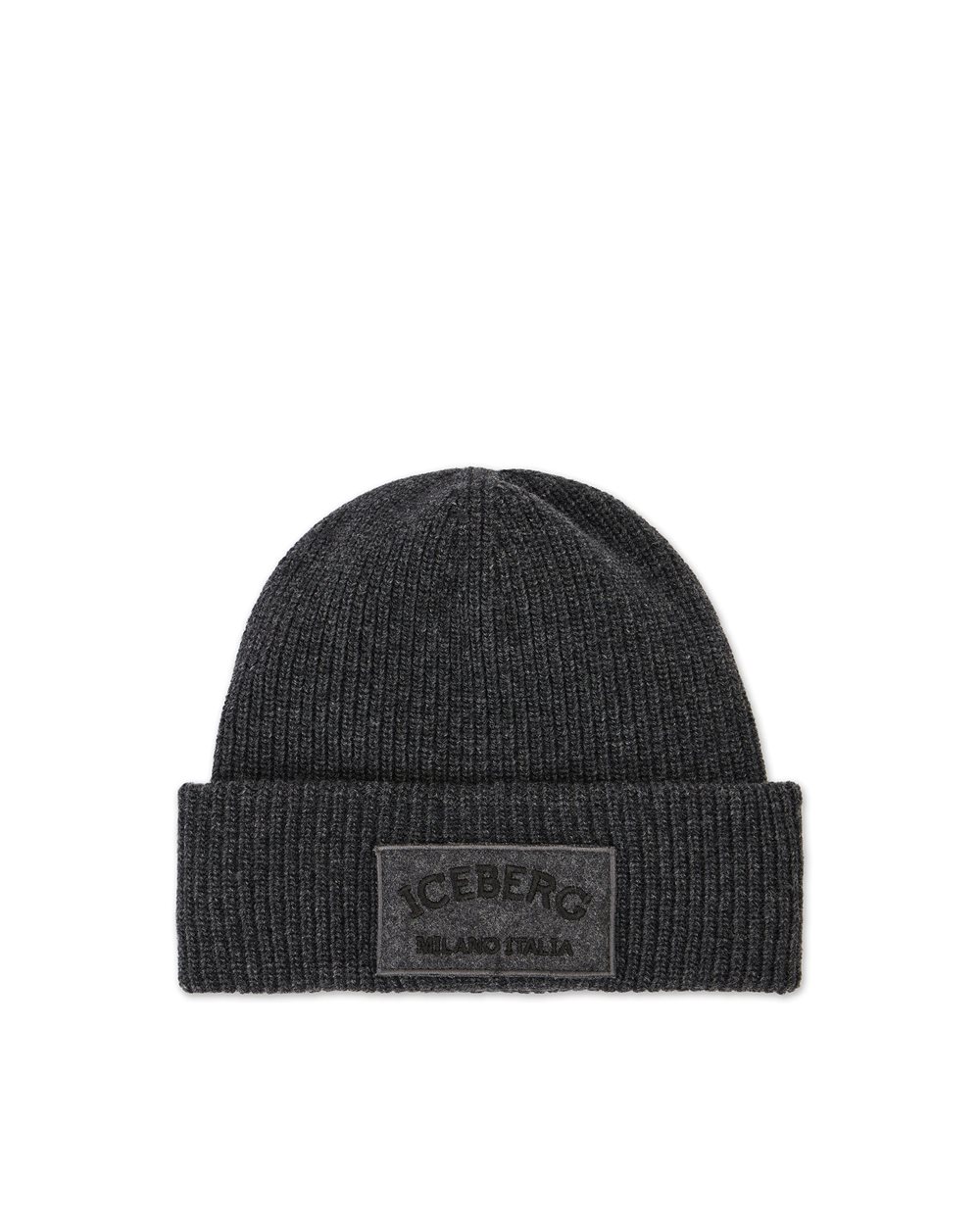 Melange grey cap in corn stitch - Iceberg - Official Website