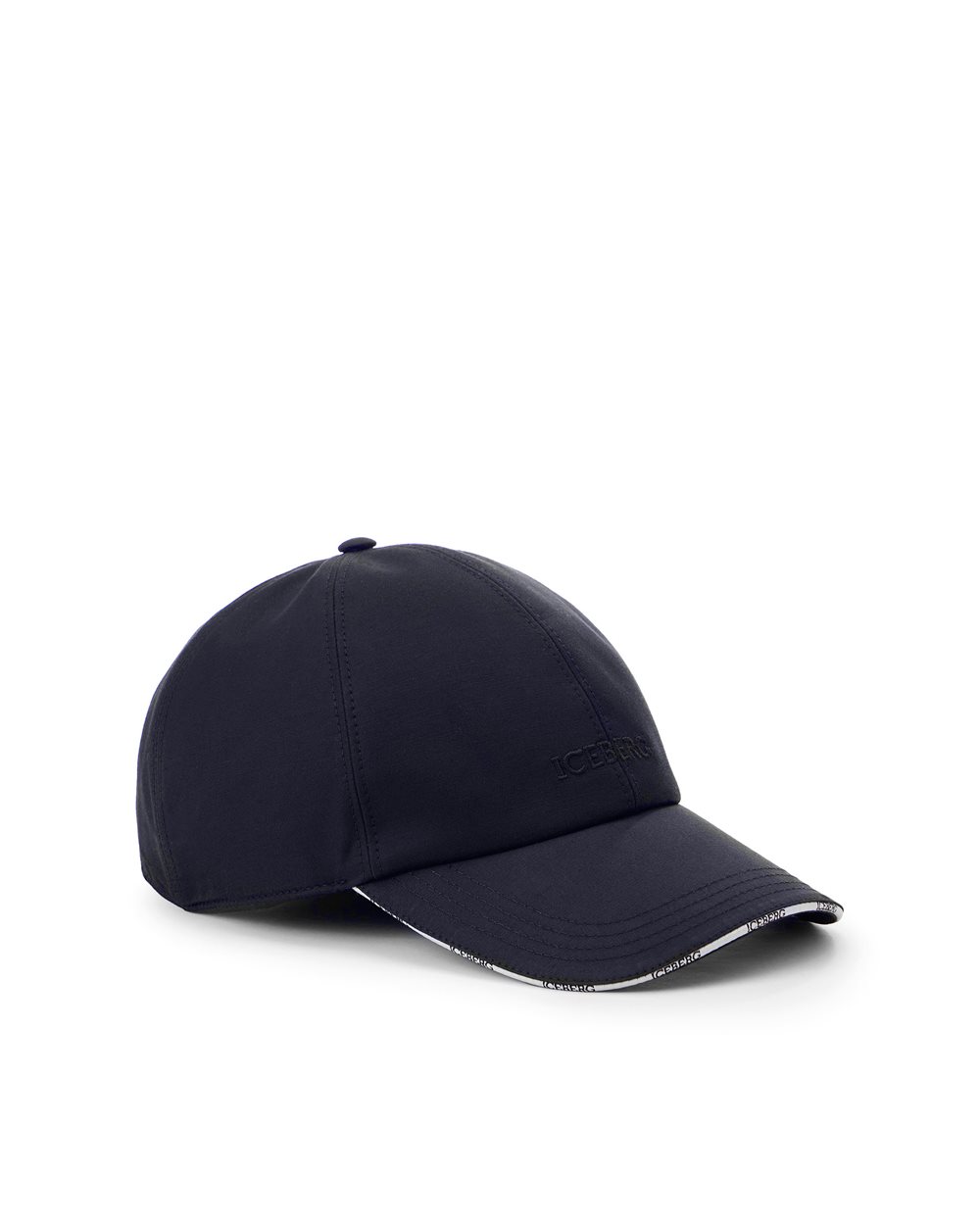 Blue nylon cap with double iceberg logo - Iceberg - Official Website
