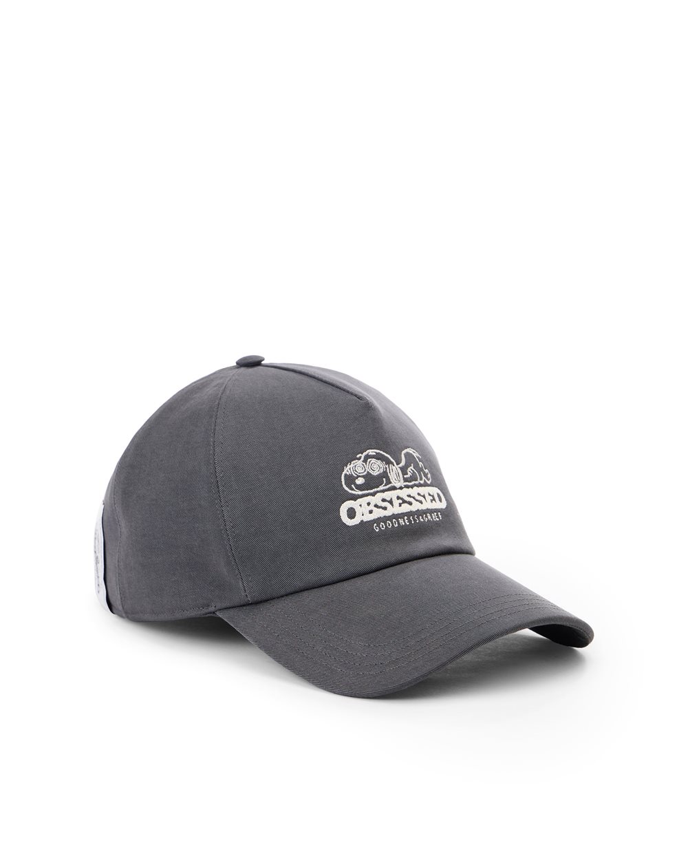 Dark grey cap with peanuts embroidery and iceberg logo - Iceberg - Official Website