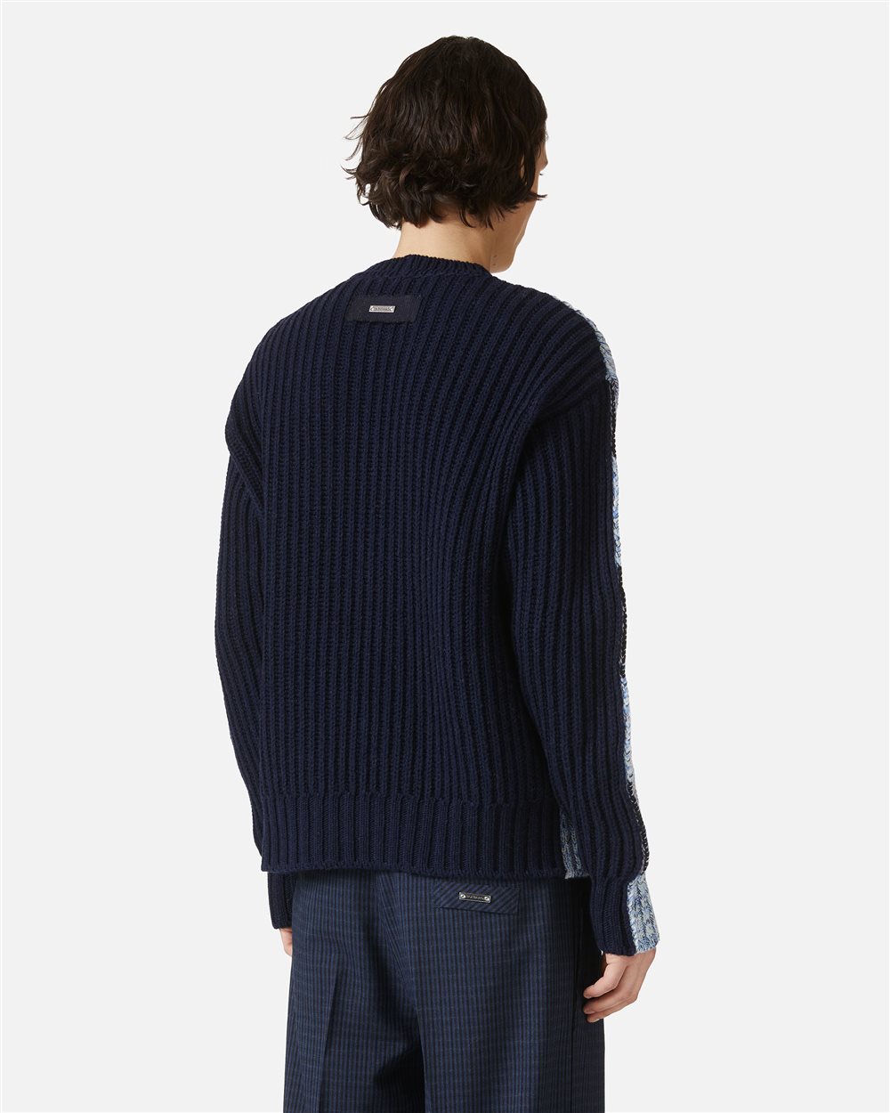 Maglia girocollo confort fit in lana nylon fantasia - Iceberg - Official Website