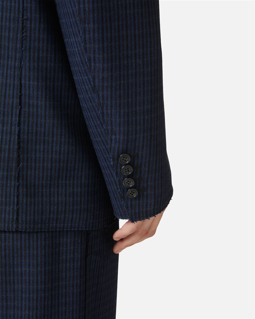 Regular-fit double-breasted jacket in blue and black check - Iceberg - Official Website