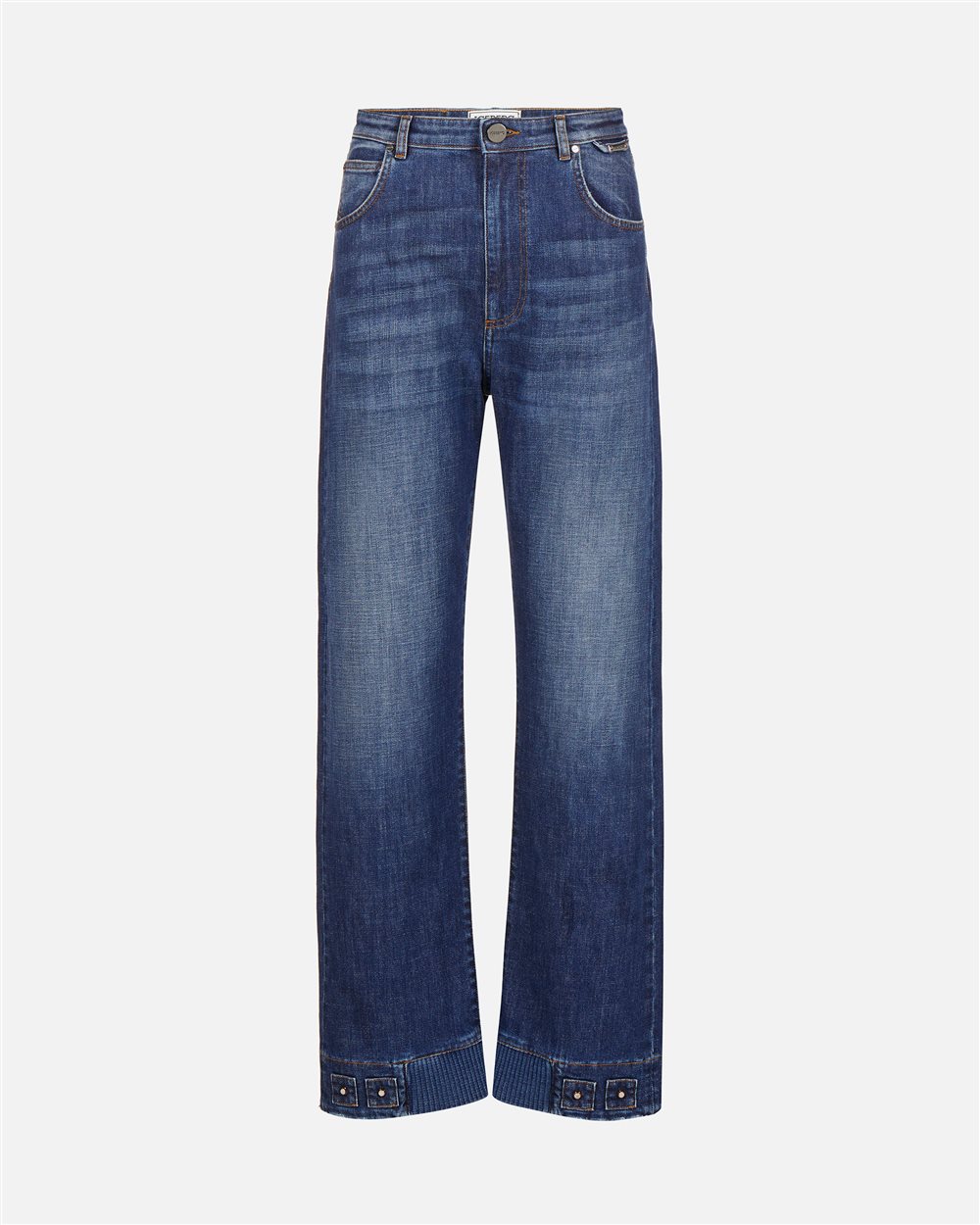 Indigo New Confort Fit jeans in stone wash denim - Iceberg - Official Website