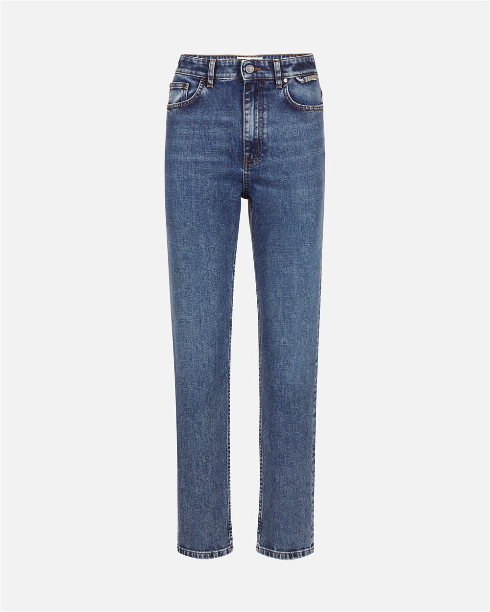 Indigo Mom Fit jeans in comfort stone wash denim - Iceberg - Official Website