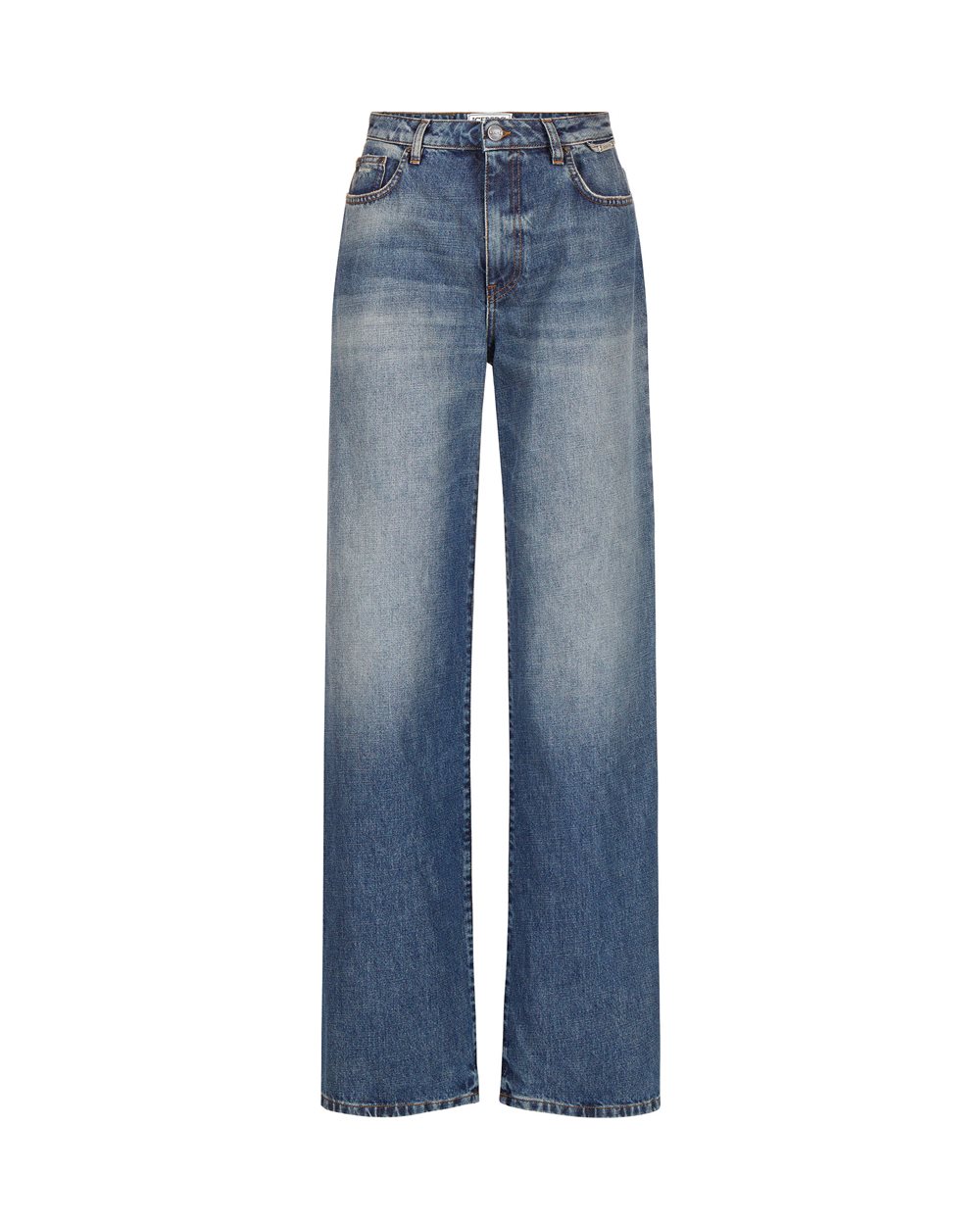Indigo  Neue Jeans mit entspannter Passform in Stone-Wash-Denim - Iceberg - Official Website