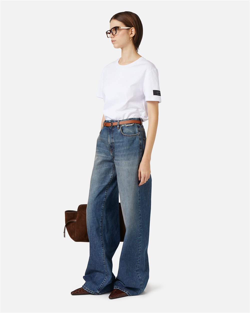 Indigo New Relaxed Fit Jeans in Stone Wash Denim - Iceberg - Official Website