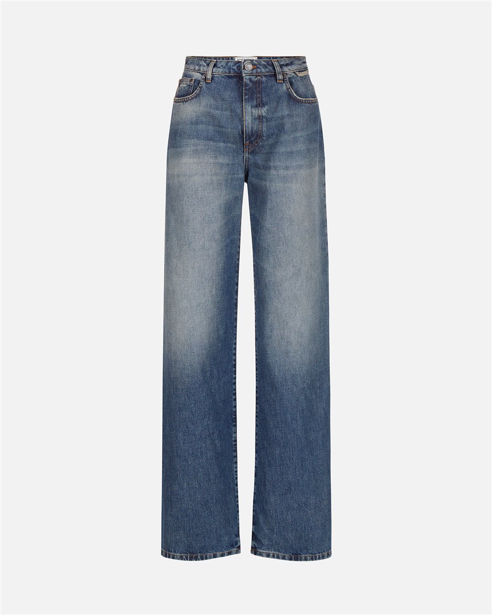 Indigo New Relaxed Fit Jeans in Stone Wash Denim - Iceberg - Official Website