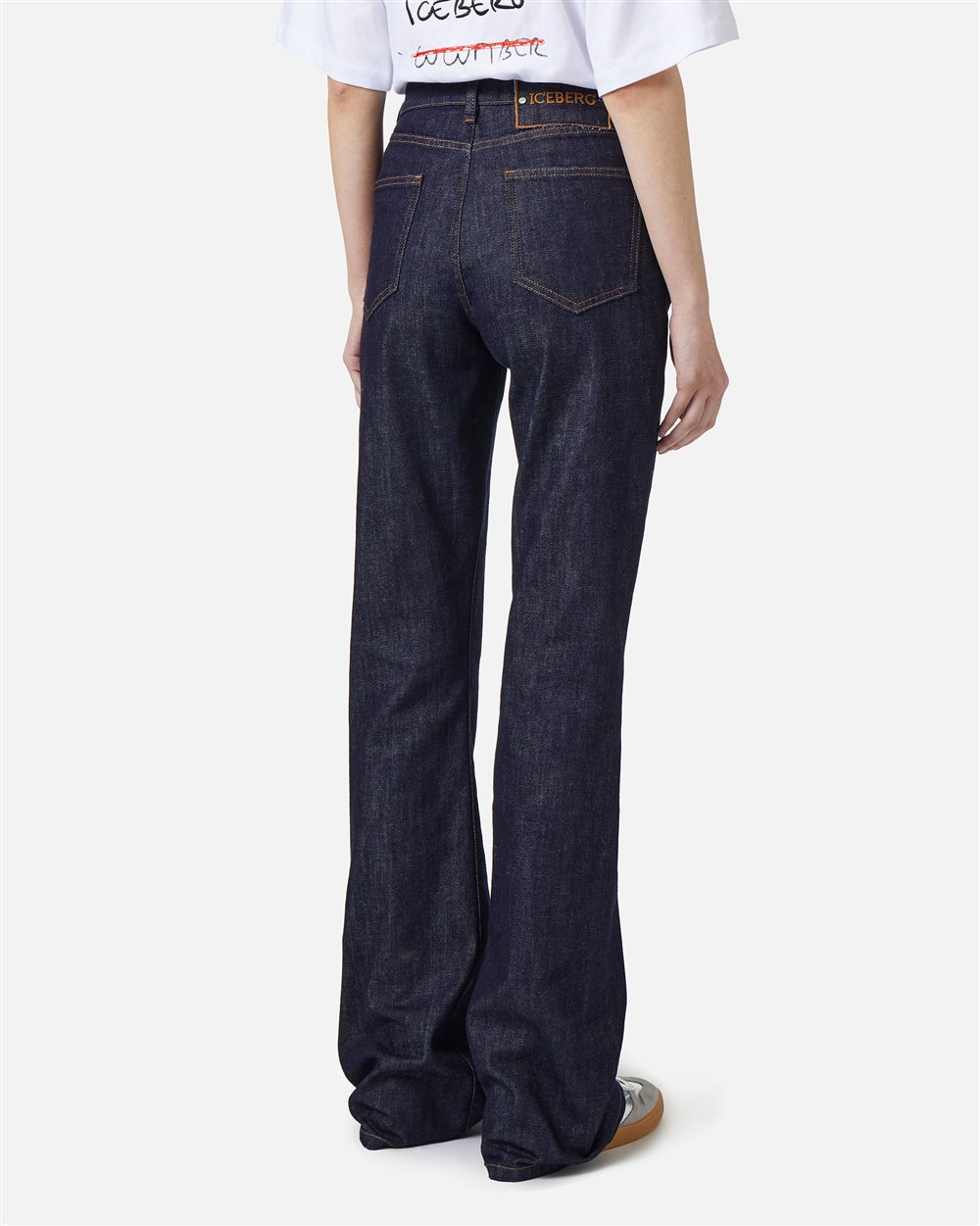 Indigo Skinny Flare Fit Jeans in Comfort Denim - Iceberg - Official Website