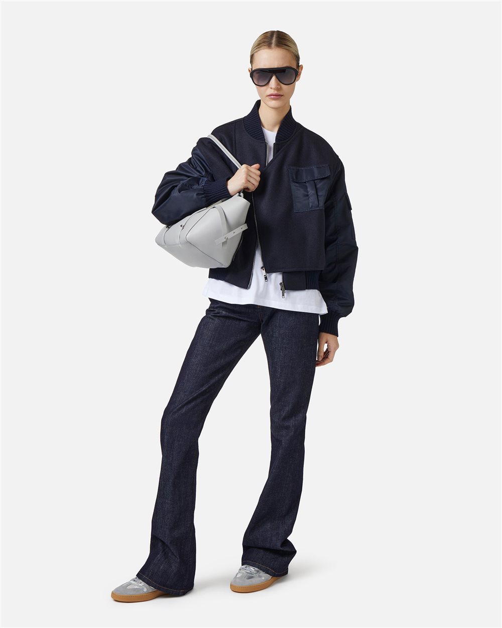 Indigo Skinny Flare Fit Jeans in Comfort Denim - Iceberg - Official Website