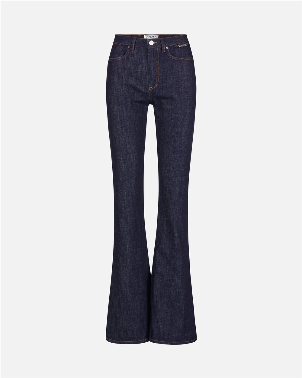 Indigo Skinny Flare Fit Jeans in Comfort Denim - Iceberg - Official Website