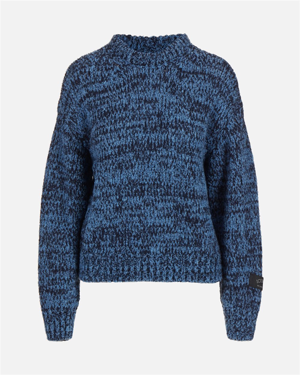 Multicolor crew neck sweater comfort fit in wool and alpaca blend - Iceberg - Official Website