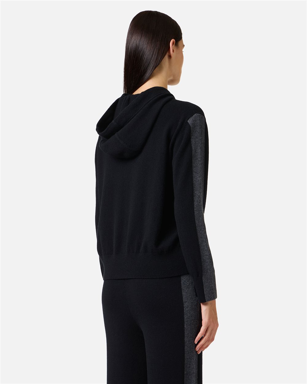 Black Cashmere Wool Hoodie - Iceberg - Official Website