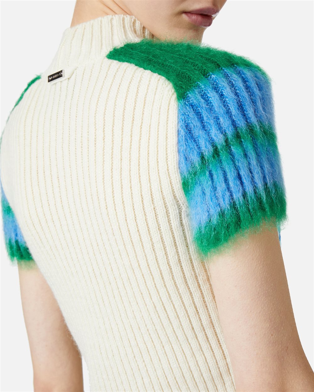 Short Sleeve Sweater in Wool and Alpaca - Iceberg - Official Website