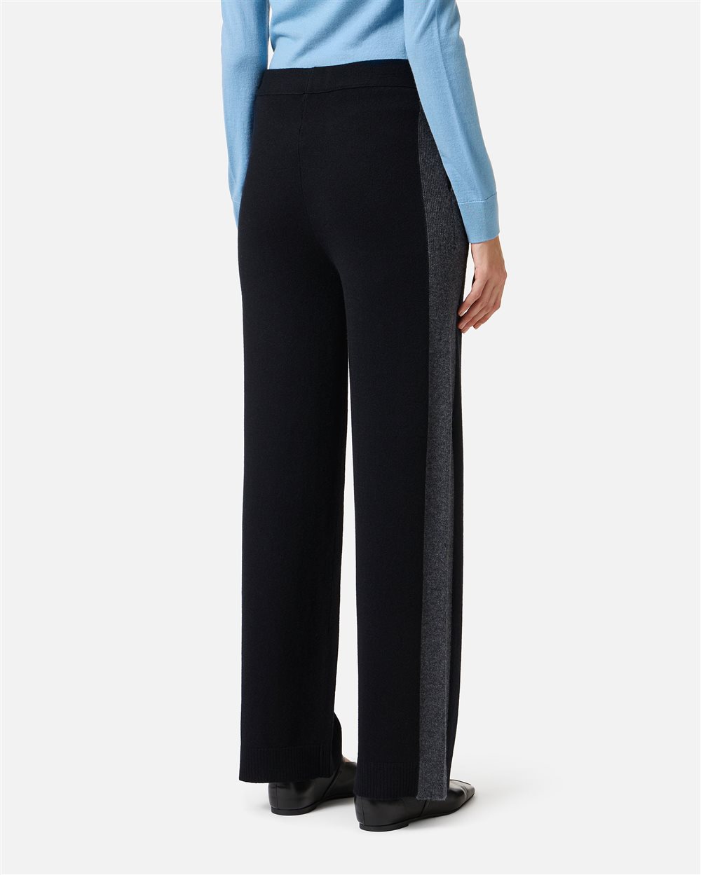 Black cashmere wool knit trousers - Iceberg - Official Website
