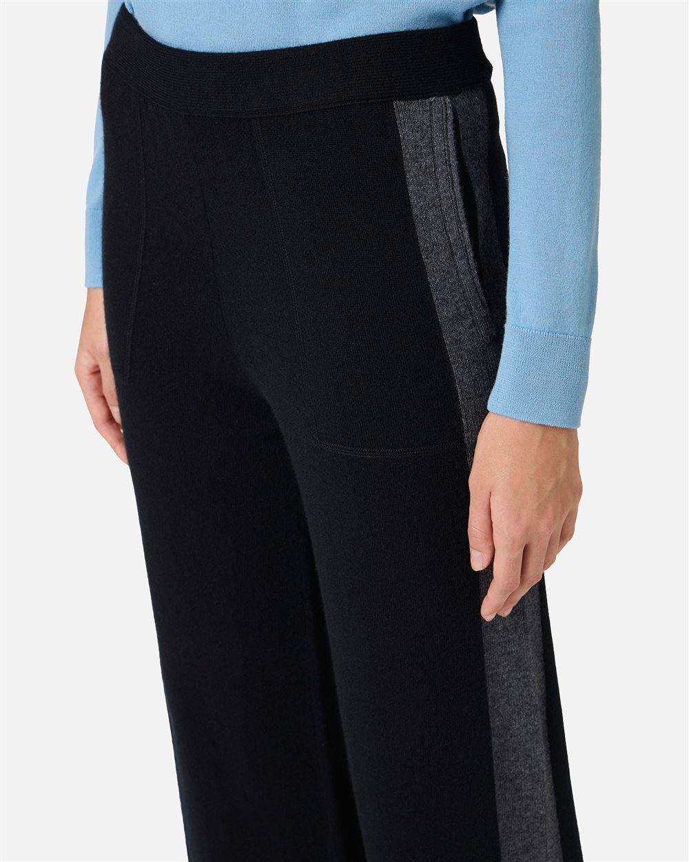 Black cashmere wool knit trousers - Iceberg - Official Website