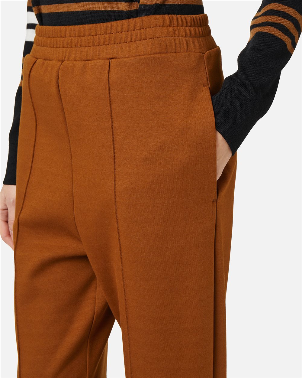 Hazelnut scuba trousers with Symbol logo on the back - Iceberg - Official Website