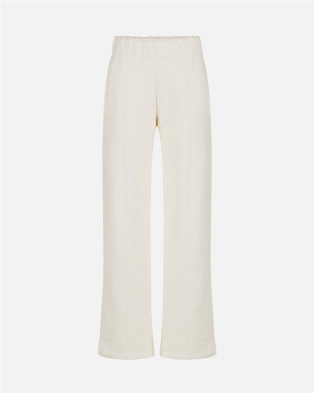 Pantalone wide fit color vaniglia in felpa di cotone - Iceberg - Official Website