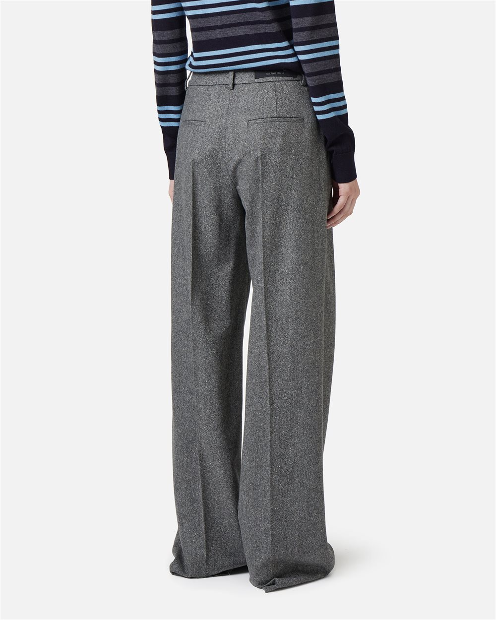 Jogger in bouclé leggero misto lana e seta tecnica - Iceberg - Official Website
