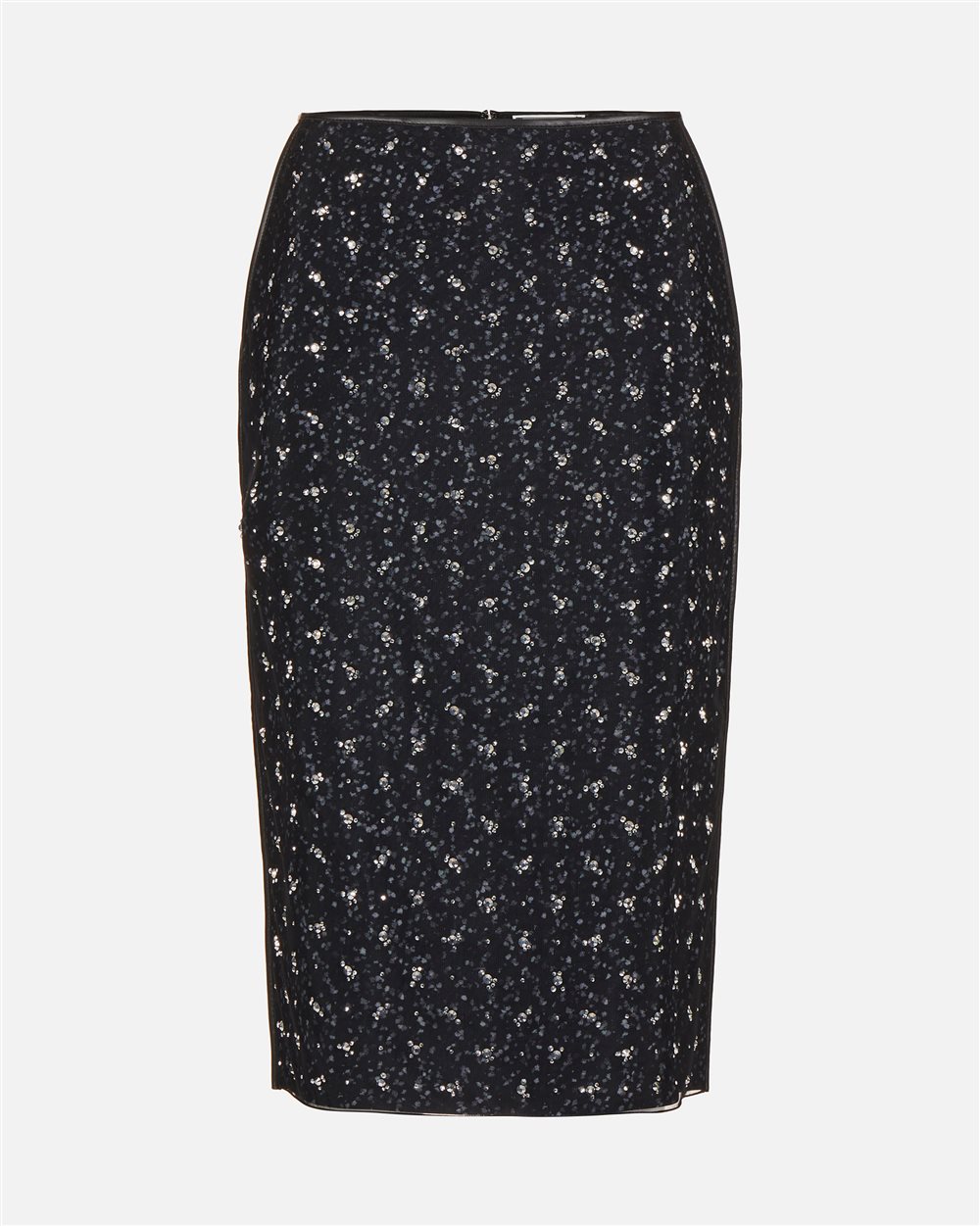 Regular fit pencil skirt with print on black and grey background - Iceberg - Official Website