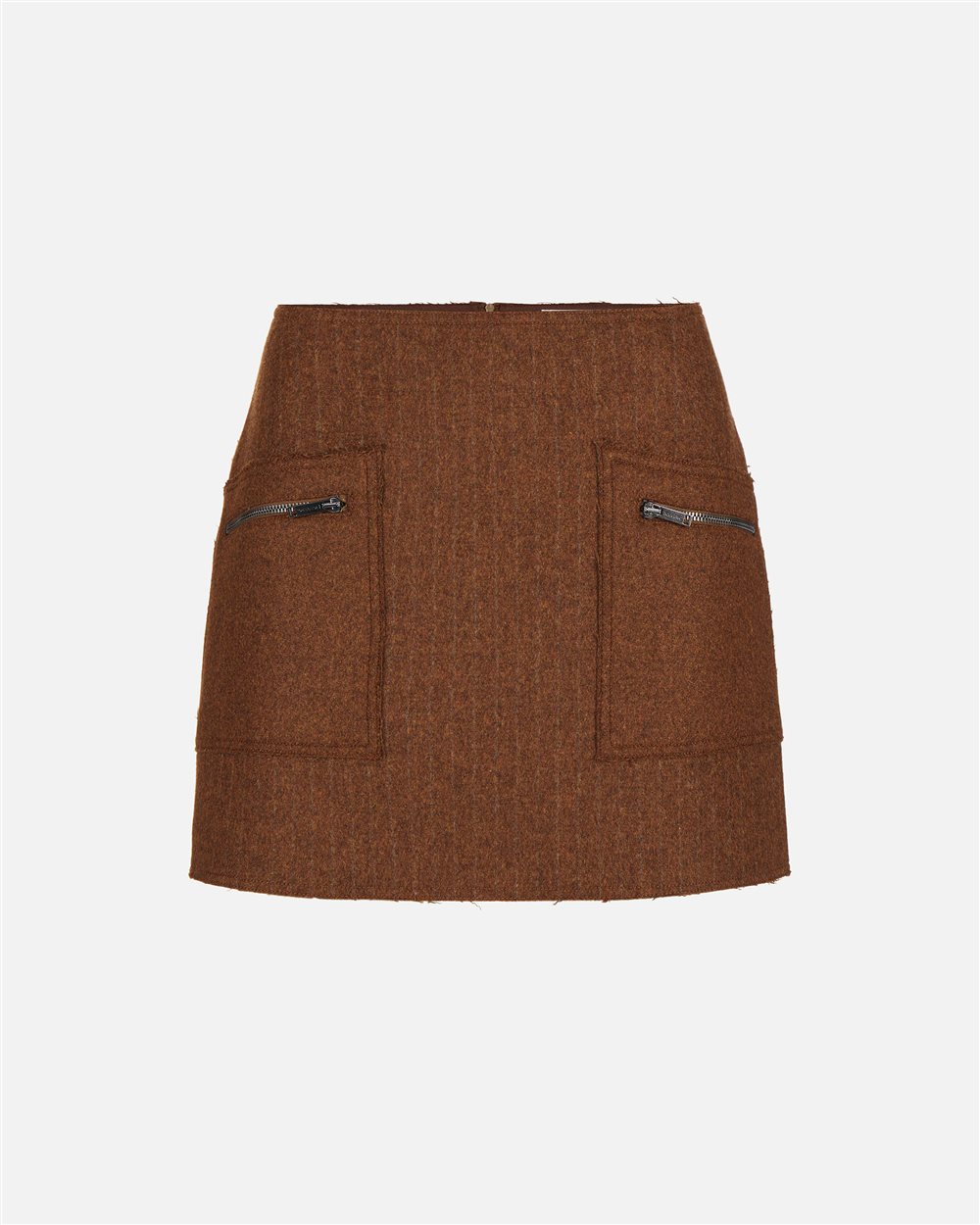 Mini skirt in double pinstriped cloth with contrasting details - Iceberg - Official Website