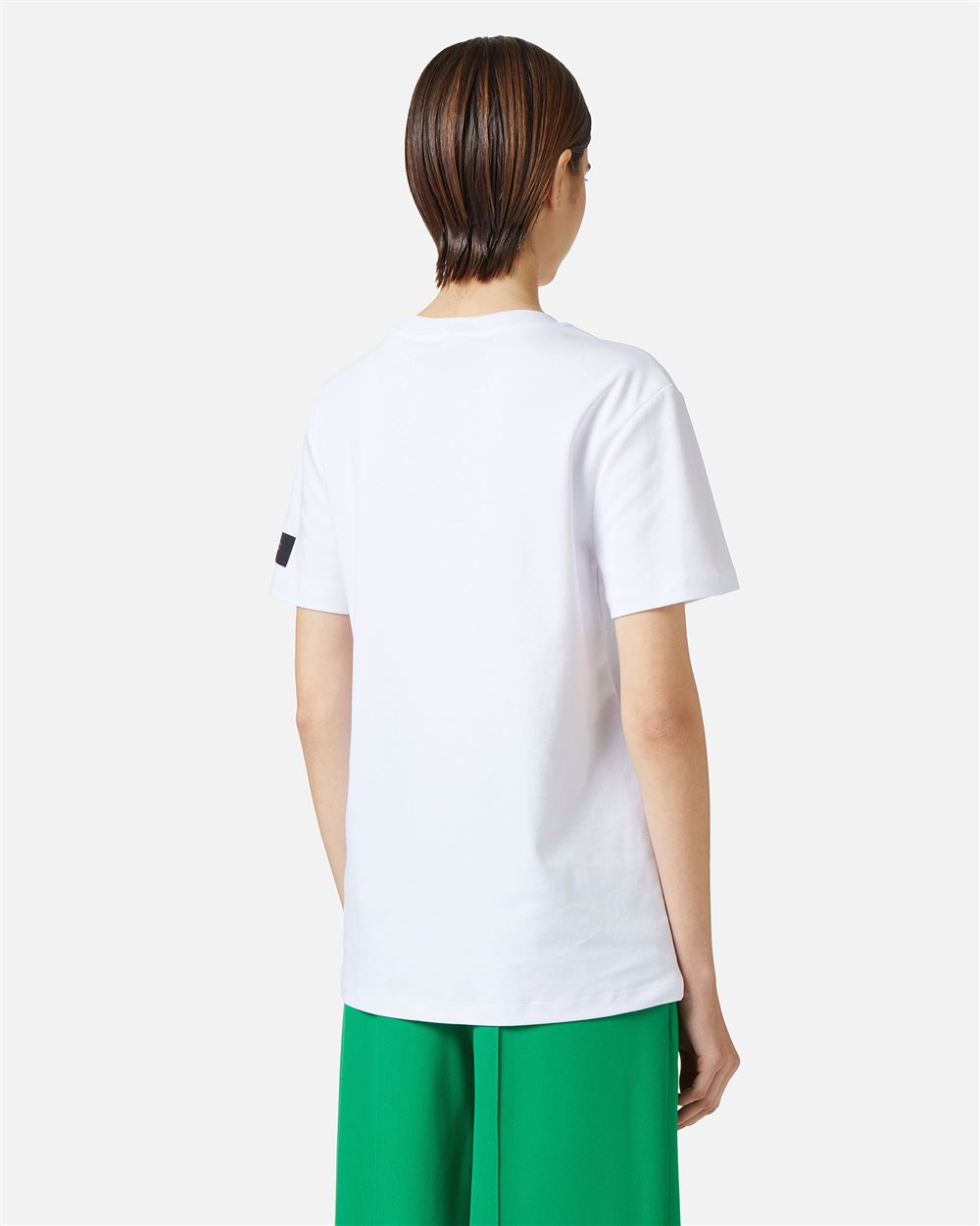 Optical white T-shirt with tailored label on the sleeve - Iceberg - Official Website