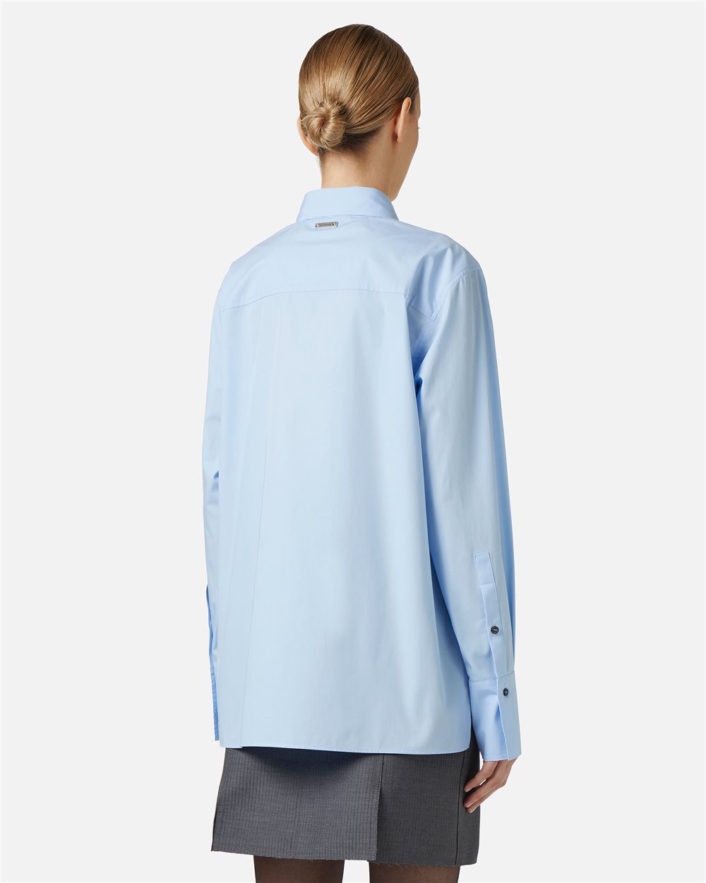 Camicia regular fit in popeline con tasca a doppio filetto - Iceberg - Official Website