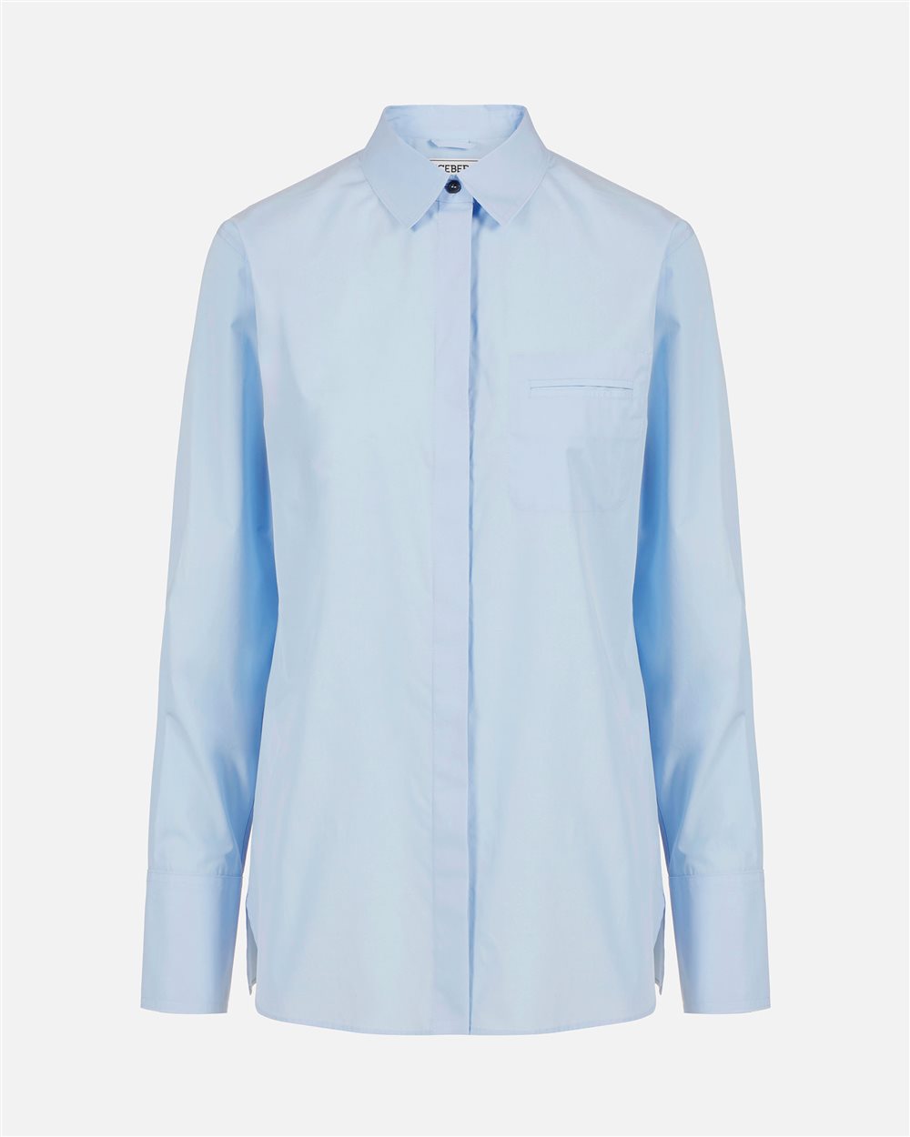Camicia regular fit in popeline con tasca a doppio filetto - Iceberg - Official Website