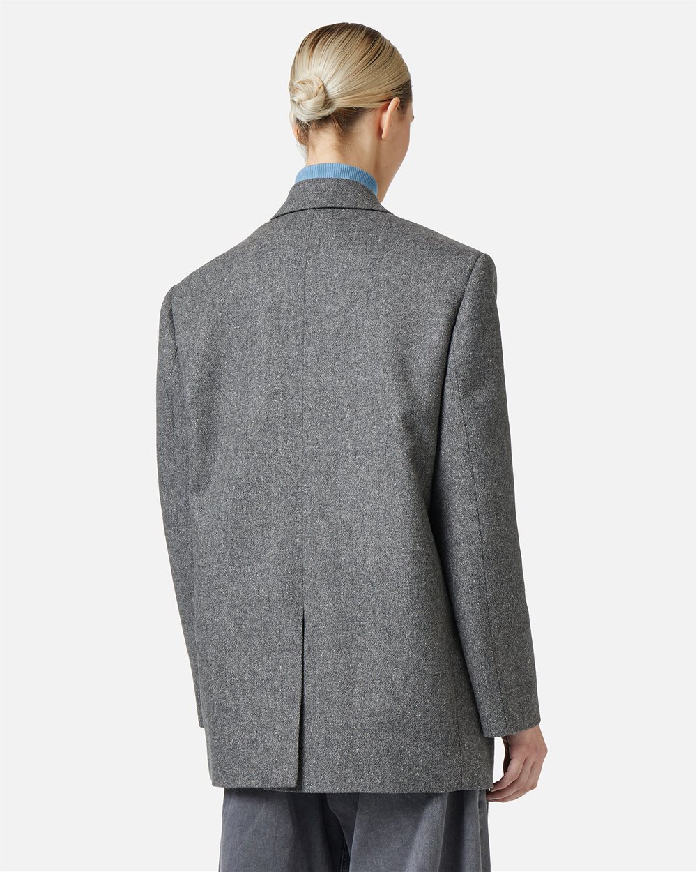 Double-breasted jacket in lightweight bouclé with tailored finishes - Iceberg - Official Website