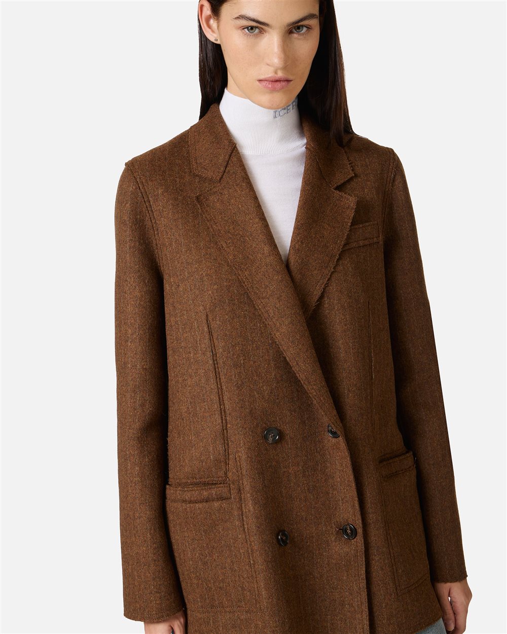 Reversible double-breasted jacket in double-face cloth - Iceberg - Official Website