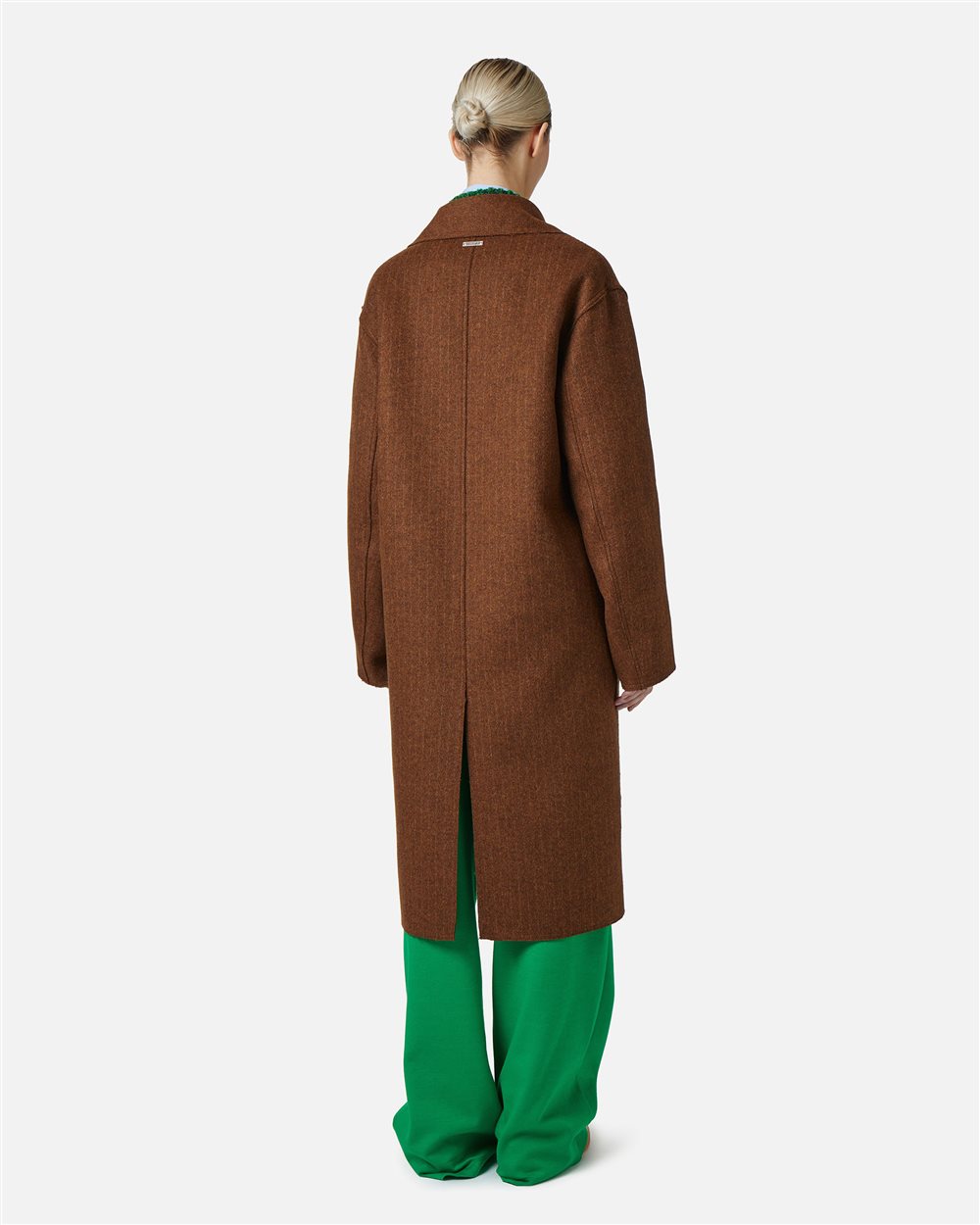 Reversible double-breasted coat in double-face cloth - Iceberg - Official Website