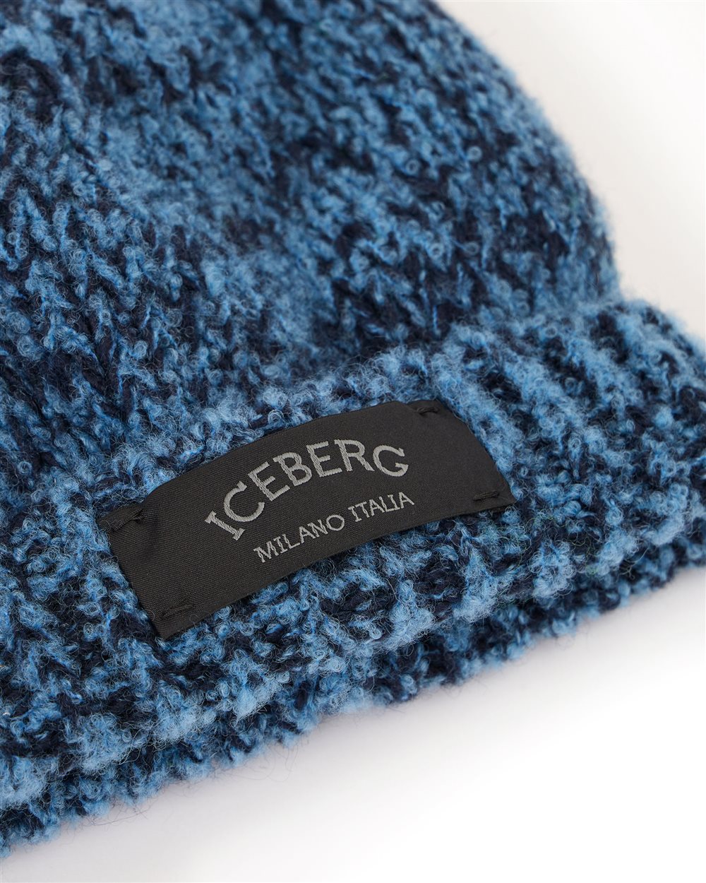 Multicolor knitted hat with Iceberg sartorial label - Iceberg - Official Website