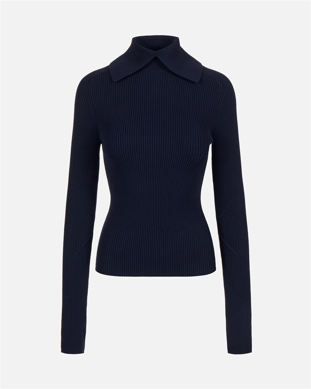 Slim-fit stretch viscose turtleneck sweater in classic blue - Iceberg - Official Website