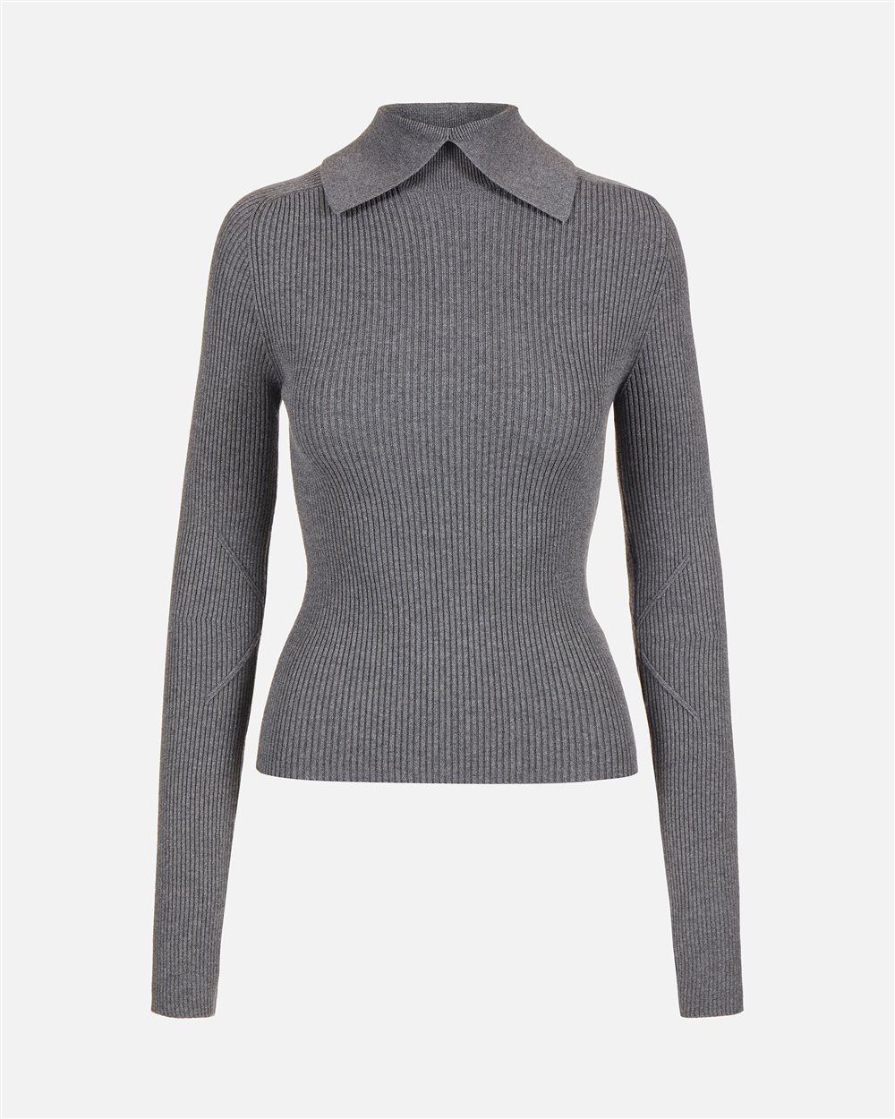 Slim-fit mock turtleneck sweater in stretch viscose in medium gray - Iceberg - Official Website