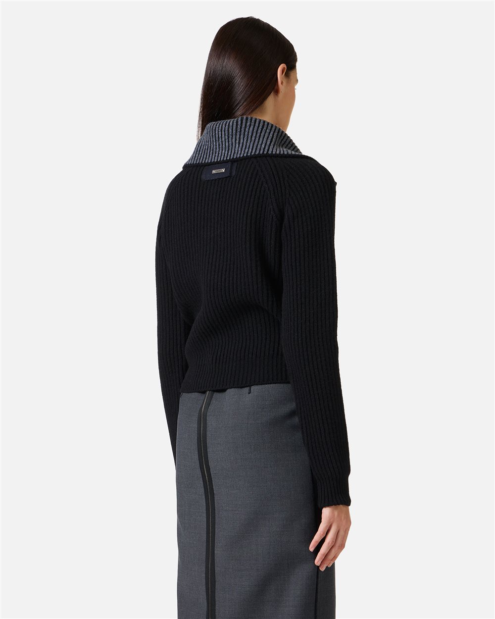 Regular-fit black lambswool polo shirt - Iceberg - Official Website