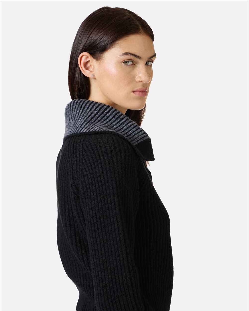 Regular-fit black lambswool polo shirt - Iceberg - Official Website