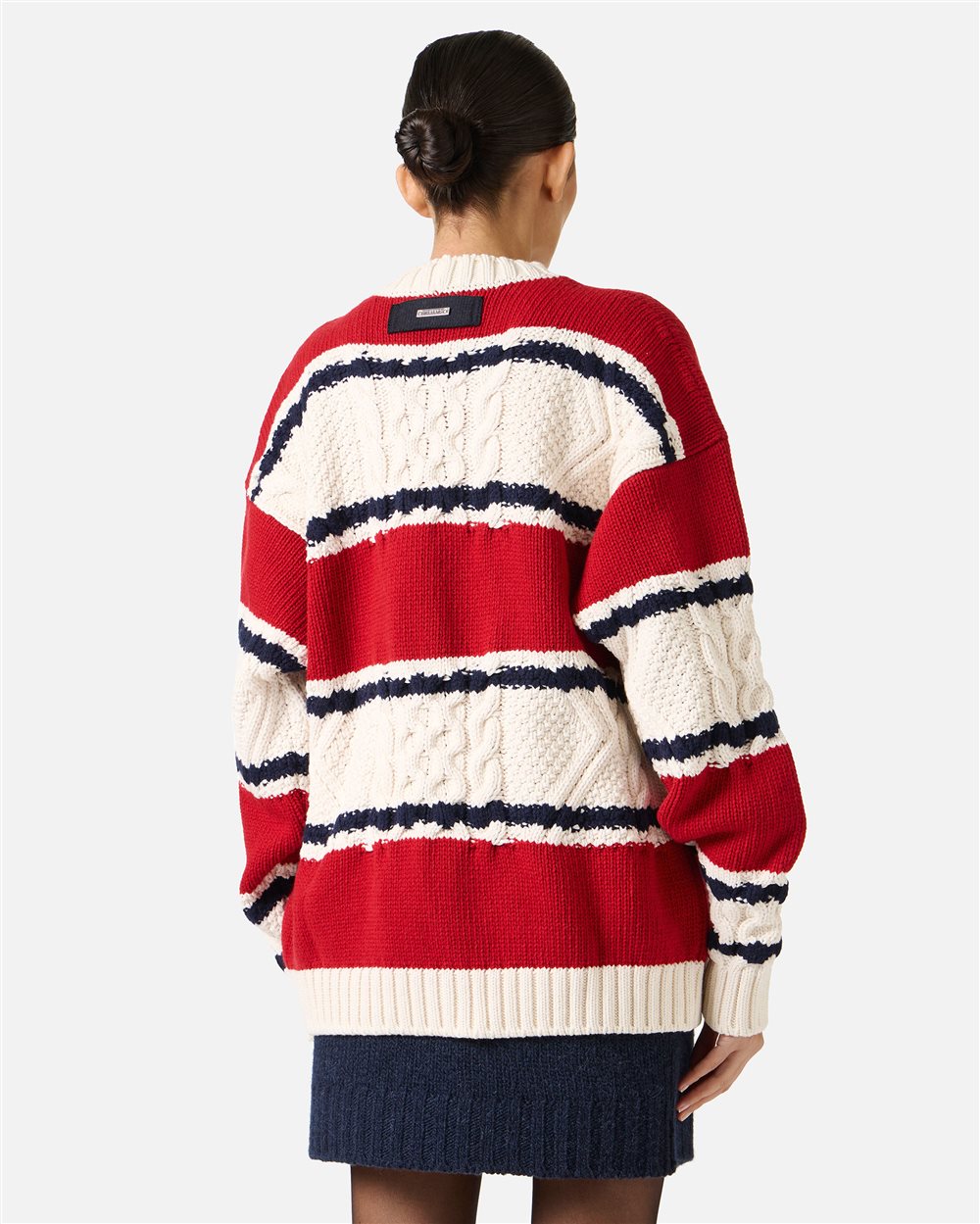 Oversized crewneck sweater in multicolored lambswool - Iceberg - Official Website