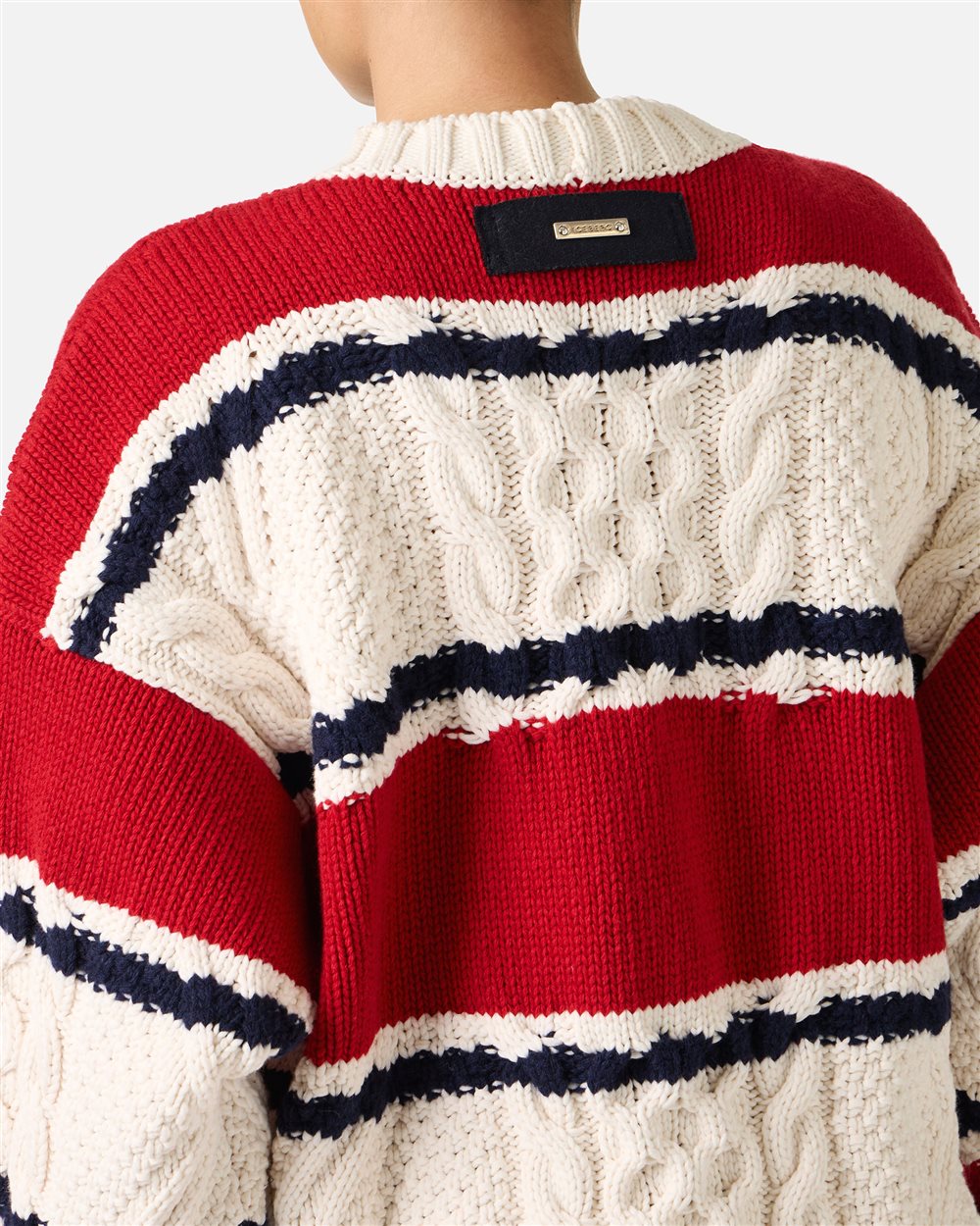 Oversized crewneck sweater in multicolored lambswool - Iceberg - Official Website