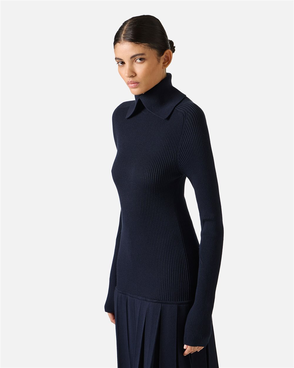 Regular-fit double-breasted jacket in blue and black check - Iceberg - Official Website