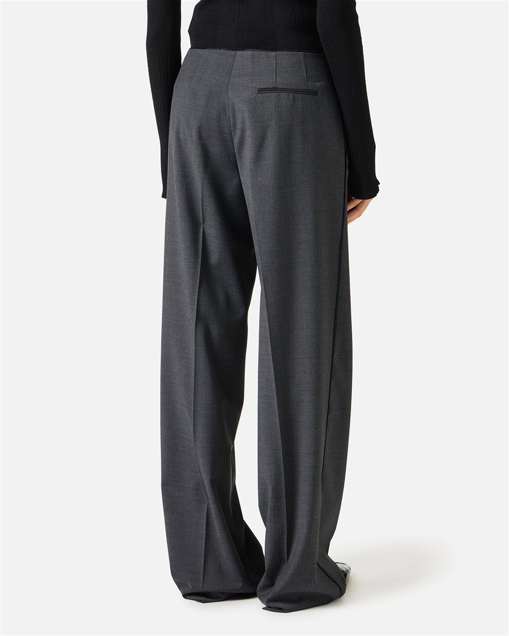 Relaxed-fit trousers in cool, technical stretch wool - Iceberg - Official Website