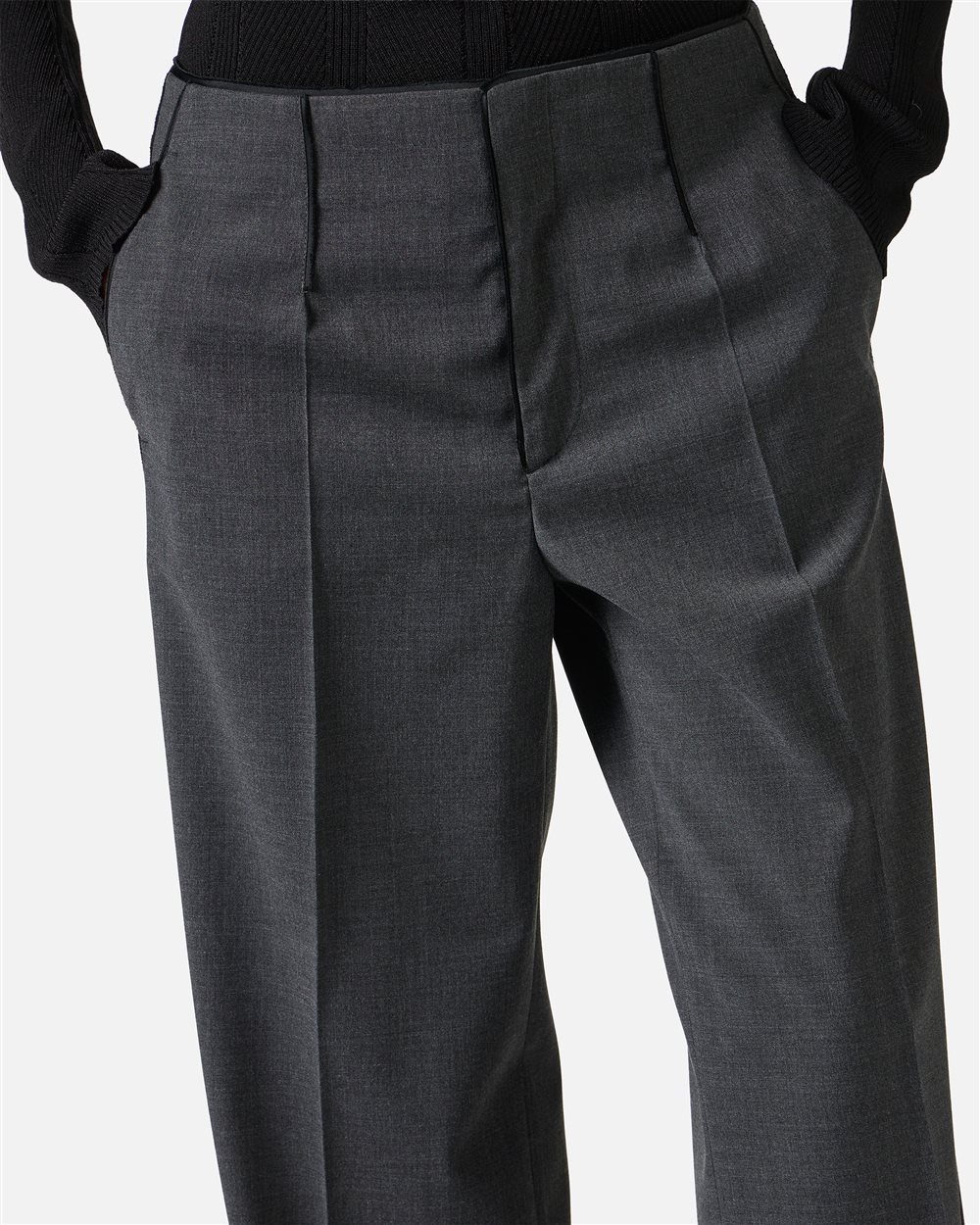 Relaxed-fit trousers in cool, technical stretch wool - Iceberg - Official Website