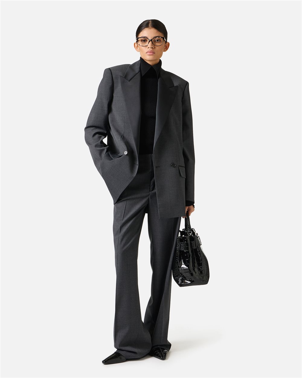 Relaxed-fit trousers in cool, technical stretch wool - Iceberg - Official Website